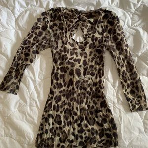 New York & Company cheetah blouse